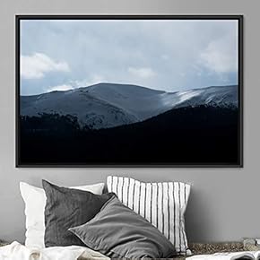 signwin Framed Canvas Wall Art Snow Mountain Cool...
