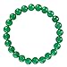 BRCbeads Gemstone Bracelets Natural Green Jade Genuine Gemstones Birthstone Handmade Healing Power Crystal Beads Elastic Stretch 8mm 7.5 Inch with Gift Box Unisex