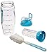 Time Marked Fruit Infuser Water Bottle AQUATIME Large 32 oz – Brush For Easy Clean included – Convenient To Carry - Fruit Infused Water Bottles - Infusion Bottle for Women and Men with Straw (Blue)