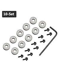 Yakamoz 10 piezas de puntas de enrutador superior montado rodamientos de bolas guía para enrutador rodamientos de puntas de reparación Kit de accesorios de repuesto de diámetro interior. 3 16 pulgadas y diámetro total. 1 2"
