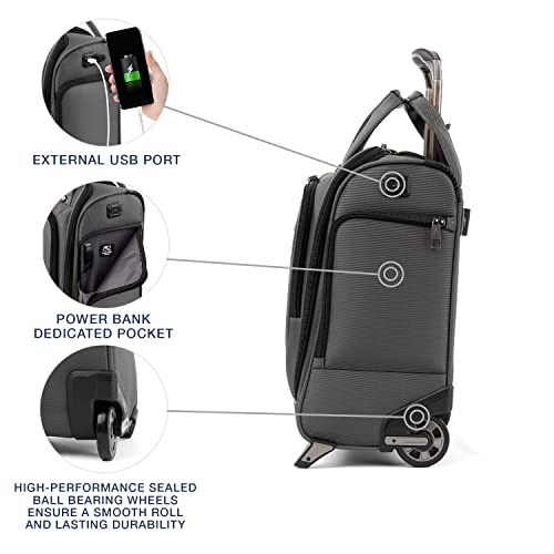 Travelpro Crew Versapack Rolling Underseat Carryon Bag, Titanium Grey