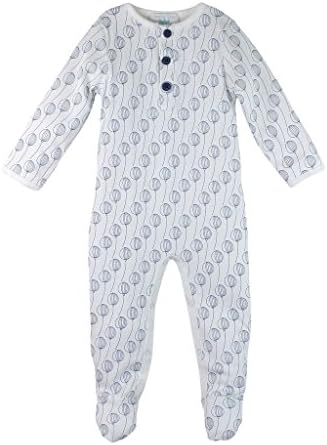 Feather Baby Boys Clothes Pima Cotton Long Sleeve Henley Sleep 'N Play Footie Romper