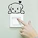 Tenworld Dog Wall Stickers Light Switch Decor Decals Art Mural Baby Nursery Room (B)
