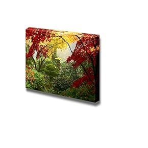 Canvas Prints Wall Art - Garden Statue in Portland S Japanese Gardens | Modern Wall Decor/Home Decoration Stretched Gallery Canvas Wrap Giclee Print. Ready to Hang - 12" x 18"