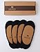 VERO MONTE 4 Pairs Womens No Show Socks - Cotton Liner Socks (Black, 6-7.5) 44051