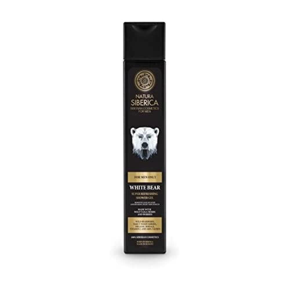 Natura Siberica White Bear Super Refreshing Shower Gel for Men, 250 ml, (Pack of 1)