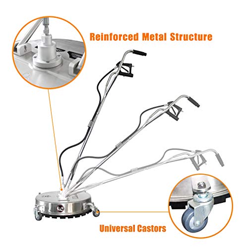 EDOU 20Inch Pressure Washer Surface Cleaner Dual Handle Circular