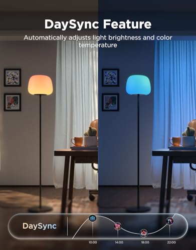 Govee Lantern Floor Lamp, Halo Gradient RGBIC Smart Corner Lamp with LuminBlend+, 1000K-10000K, Matter Compatible, 100+ Scene Modes, Music Sync, 1400lm, Modern Floor Lamps for Living Room, Black