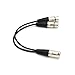 JLTPH XLR Splitter Cable, DMX Cable for Microphone, Y Cable Balanced Microphone Splitter Cord Audio Adaptor, 3Pin XLR 2 Female to 1 Male