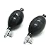 IDS Blood Pressure Bulb Pump Replacement, Healthy Sphygmomanometer PVC Adjustable Pump Bulb rubber blood tester, Black, 2 Pcs