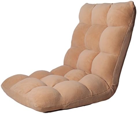 Ollypulse Indoor Thick Padded Five Position Multiangle Adjustable Floor Sofa Chair, Beige