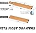 PDTXCLS Kitchen Bamboo Drawer Dividers | Set of 4 Premium Drawer Organizer | 100% Real Organic Bamboo | Life Time Replacement | Perfect for Kitchen, Dresser, Bedroom, Baby Drawer, Bathroom, Desk