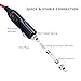 KUNCAN SAE to Car Male Cigarette Lighter Extension Cable - 12V-24V Heavy Duty Cord 15A Fuse Car Battery Charger Lead with LED Light 5FT (5FT)