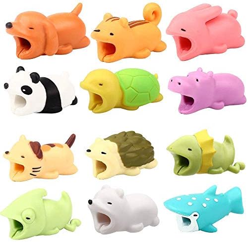 SMILEQ Cable 1pcs Protector Cute Animal For iPhone Shark Bite Mobile Phone Connector Mini Cable Accessory