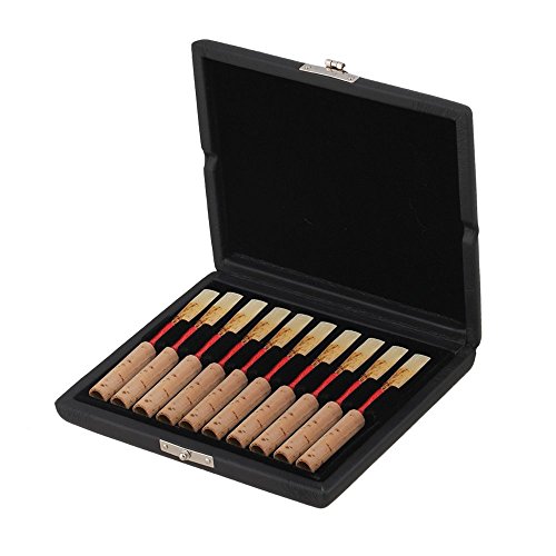 365invent Oboe Reed Case for 10pcs Reeds PU Leather Cover(Black)