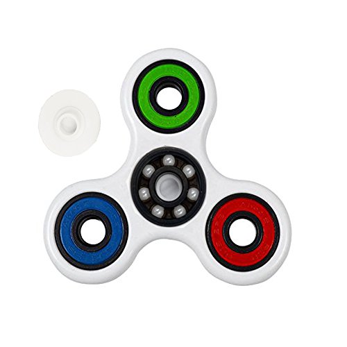 Fidget Spinner Toy Stress Reducer, Fingertip gyro with New Ball Bearing Good for ADD, ADHD, Anxiety Multipurpose convenient EDC Focus Toy(White)