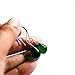 Kahili Creations Handmade Green Glass Drop Earrings Dangle Sterling Silver