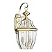 Sea Gull Lighting 8039-02 Lancaster Two-Light Outdoor Wall Lantern with Clear Curved Beveled Glass Panels, Polished Brass Finish