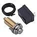 SINKINGDOM SinkTop Air Switch Kit (Long Full Brass Button) for Garbage Disposal, Cordless Brushed Nickel