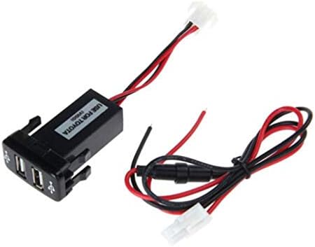 For Toyota For Vigo Dual Usb Port Socket Car Charger Mobile Navigation Charger Black