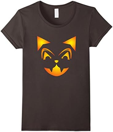 Womens Scary Cat Face Halloween T-Shirt Crazy Funny Costumes XL Asphalt