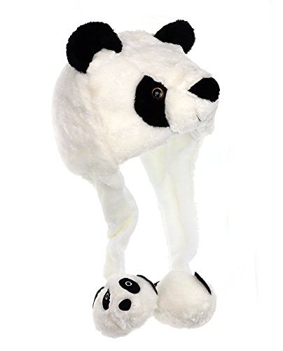 NYFASHION101 Short Panda Animal Hood with Plush Pom Poms