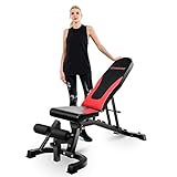 Vanswe Adjustable Weight Bench 800 lbs Flat/Incline/Decline Utility Exercise Workout Bench Sit Up Home Gym Equipment for Full Body Workout