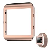Shareconn New Style Replacement Accessory Steel Frame for Fitbit Blaze Smart Watch Rose Gold