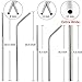 Youngever Reusable Stainless Steel Straws, Metal Straws, with 2 Extra Wide Straws for Smoothie and Bubble Tea, to Go Bag, 20 Ounce and 30 Ounce Tumblers Straws (Silver)