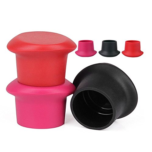 Wine Stoppers,Wine Silicone Caps Stoppers Bottle Sealer，Silicone Reusable Wine and Beverage Bottle Stoppers, Cork Replacement for Wine(Set of 6) - Thumbnail 6