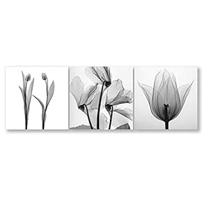 Wall26-3 Panel Canvas Wall Art- Elegant Flowers-Giclee Painting Wall Bedroom Living Room Home Decoration - 12"x12"x3 Panels