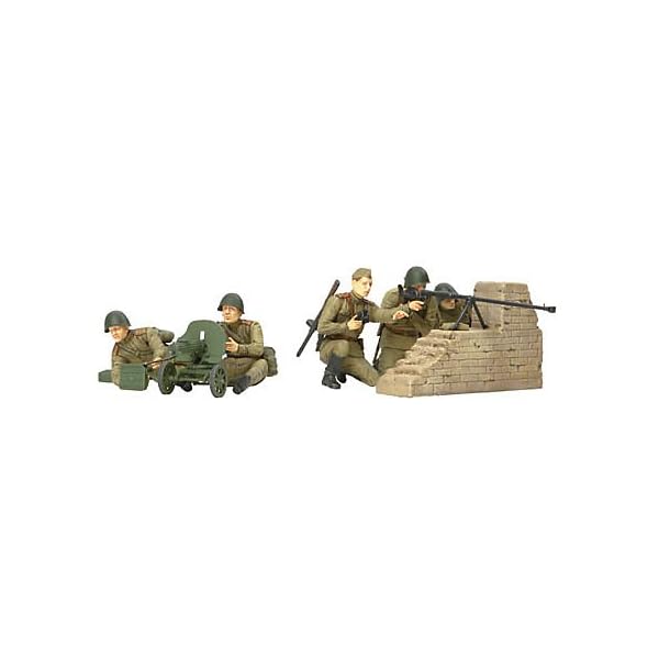 TAMIYA 300035306 - 1:35 WWII Figuren-Set Russische Panzerjäger, 5 Soldaten
