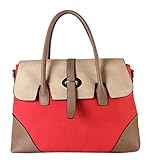 Diophy PU Leather Three Tone Zipper Closure Bayswater Womens Purse Shoulder Handbag CL-3501