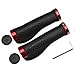 TOPCABIN Ergonomic Design Bicycle Handlebar Grips Widen Holding Surface (red)