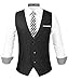 Hasuit Mens Formal Slim Fit Sleeveless Business Dress Suit Button Down Vests