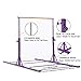 Usexport Gymnastics Expandable Junior Training Bar Adjustable 3' to 5' Horizontal Bar Purple