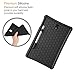 Fintie Silicone Case for Samsung Galaxy Tab S4 10.5 2018 Model SM-T830/T835/T837, [Honey Comb Series] [Kids Friendly] Light Weight Shock Proof Protective Cover with S Pen Holder, Black