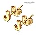 JewelrieShop Initial Letter Stud Earrings Hypoallergenic Alphabet A-Z Women Earrings for Sensitive Ears (Letter J x 4 Pairs)