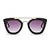 AEVOGUE Womens Sunglasses Double Bridge Cat Eye Gradient Lens Metal Temple UV400
