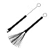 Artempo 1 Pair Drum Brushes Retractable Drum Wire Brushes Comfortable Rubber Handles