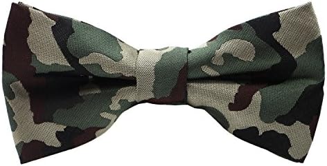 Mumusung Men's Camouflage Woodland Butterfly Bow Tie