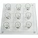 Maxam Shot Glass Tic Tac Toe Set - 9 Alcohol Shooters with X and O Marks, Clear Glass Playing Board