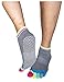 Deluxe Non Skid Anti Slip Full Toe Yoga Barre Pilates Socks with Grips for Men Women (3-Pair: Grey Full Toe, M: Shoe Size 6-8)
