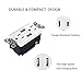 Outlet with USB High Speed Charger 4.8A Charging Capability,Duplex Receptacle 15 Amp, Tamper Resistant Wall socket USB Outlet,Child Proof Safety,Screwless Wall Plate,Porcelain white (2 Pack)