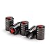 TK-KLZ 5Pcs Chrome Car Bike Scooter Tires Valve Stem Caps for Ford Mustang Car Model Series Decorative Accessories