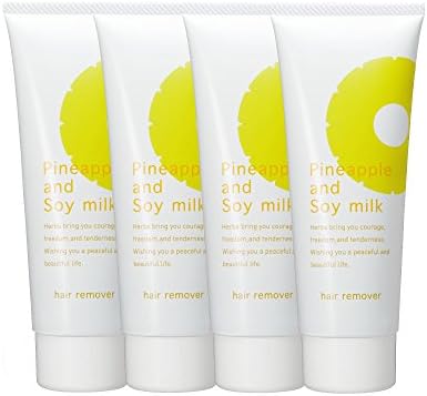 医薬部外品 鈴木ハーブ研究所 パイナップル豆乳 除毛クリーム 100g 4本セット 最安値に挑戦 Vライン メンズ 使用可 約4ヶ月分 男性 男女兼用