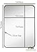 Hamilton Hills 22x30 inch Metal Silver Frame Bathroom Mirror - Brushed Steel Rectangular Rounded Corner Vanity - 2 Inch Deep Set Design - Large Wall Mirror, Hangs Horizontal and Vertical