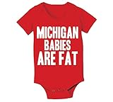 Michigan Babies Are Fat Funny Buckeyes State of Ohio Football Baby One Piece