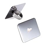 Your Choice 2PCS Nail Art Palette Ring Stainless Steel Pallet Professional Nail DIY Art Design Paint Color Mixing Palette Metal Tool (43x33MM) (A)