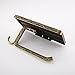 Beelee Wholesale and Retail Antique Carving Toilet Roll Paper Rack wiht Phone Shelf Wall Mounted Bathroom Paper Holder and Hook